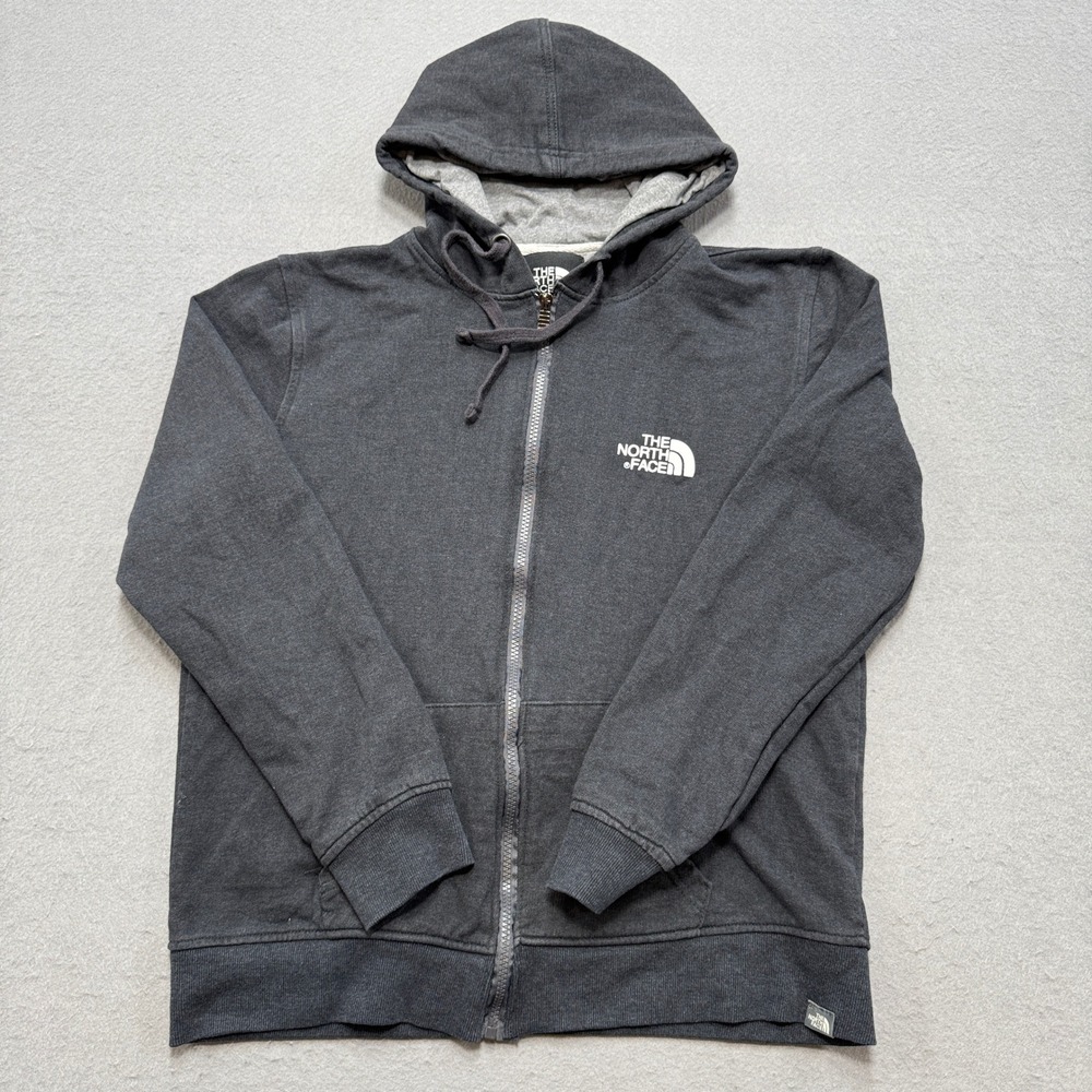 The North Face Hoodie Men's Medium Dark Gray Full Zip Lined Training Gorpcore